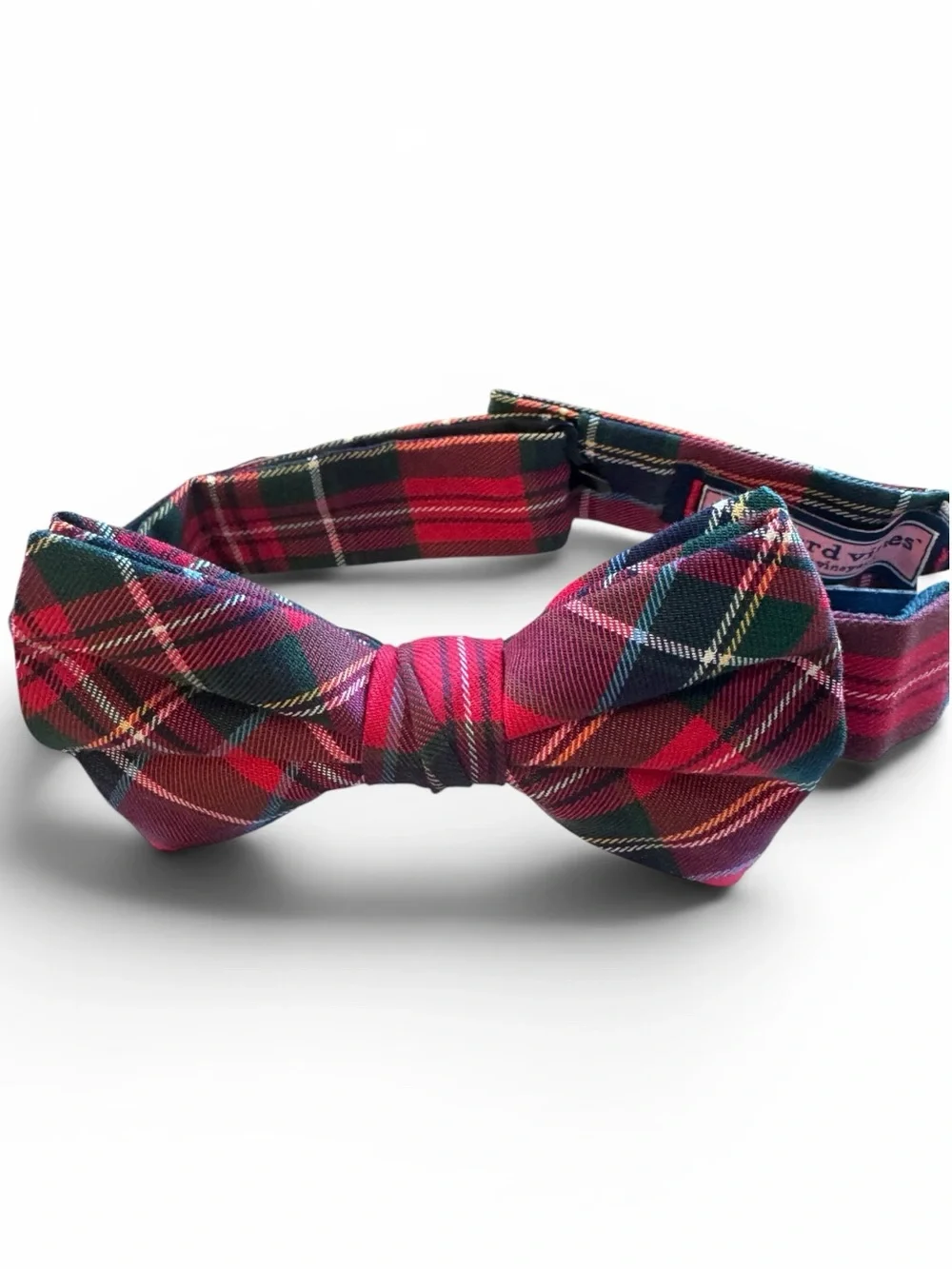 Vineyard Vines Boys Red Plaid, Pre-Tied Bow Tie